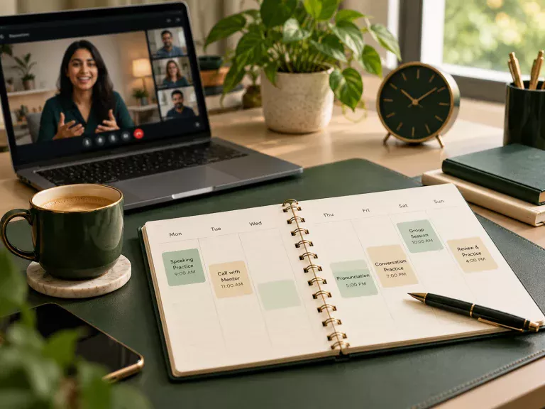 Desk calendar with a flexible class schedule
